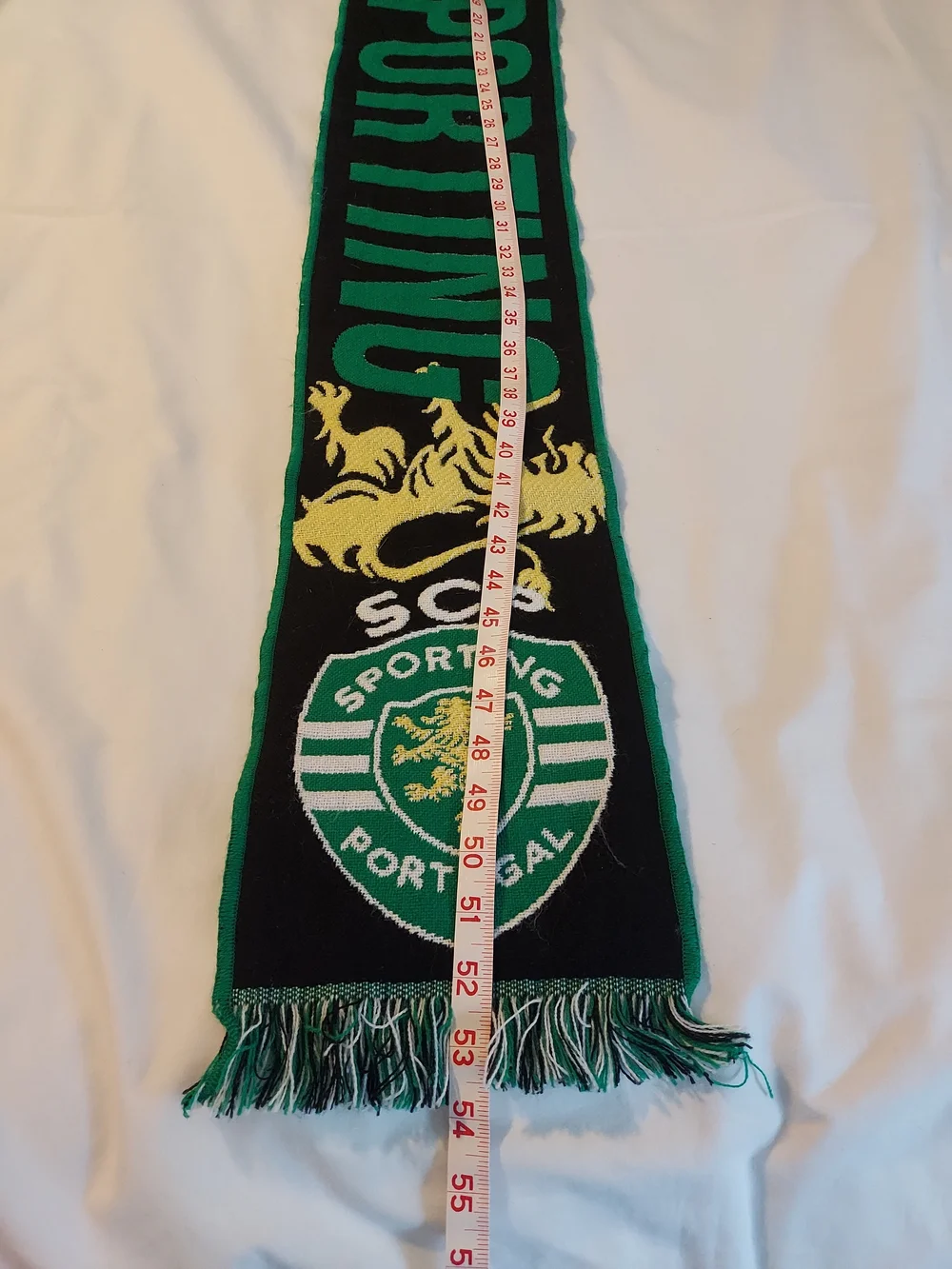 Sporting CP Official Lisbon Soccer Fan Scarf - Green & Black Knit (Official Prod
